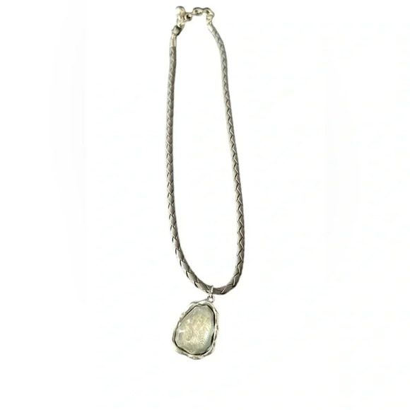 NWOT GREY/BLUE STONE NECKLACE - Picture 1 of 2